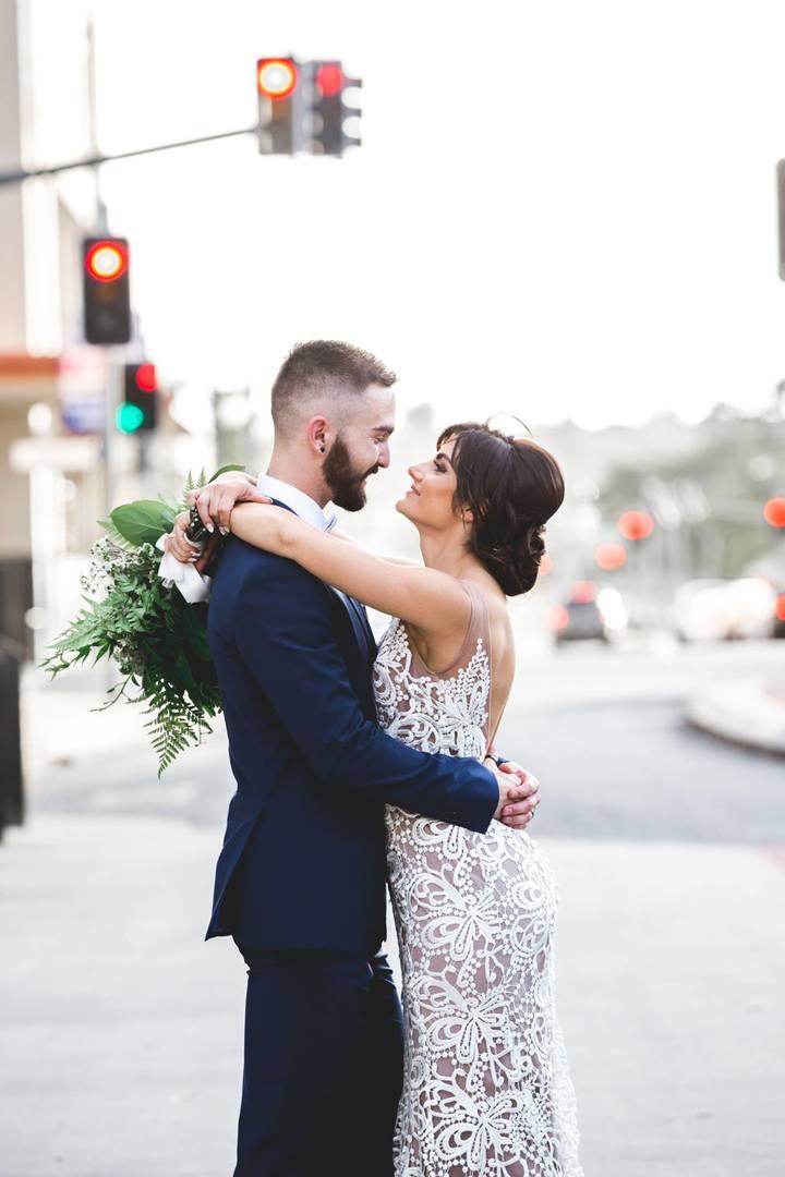 James & Crystal's Urban Chic Wedding - White Lily Couture