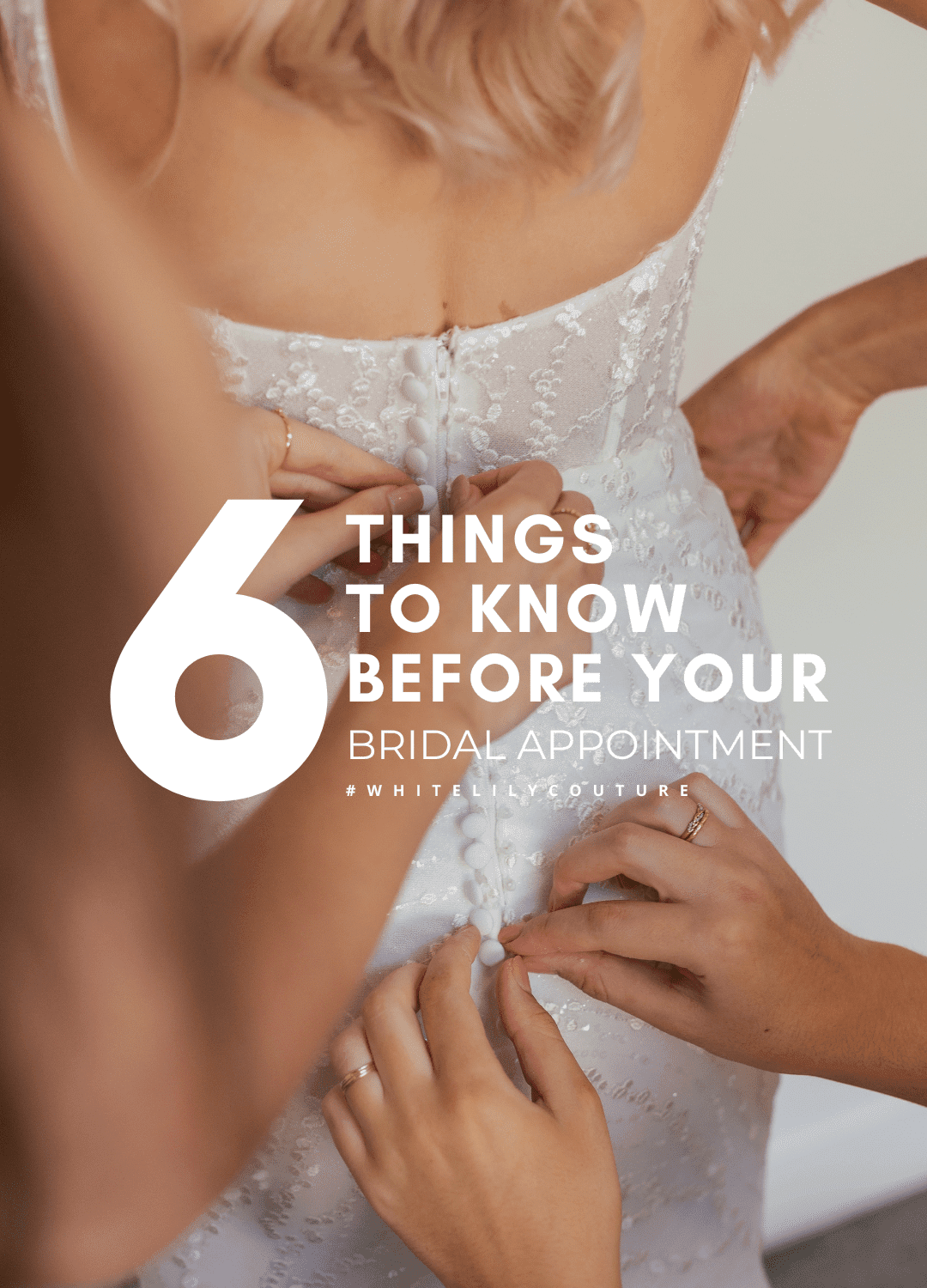 6 things to know before your bridal appointment - White Lily Couture