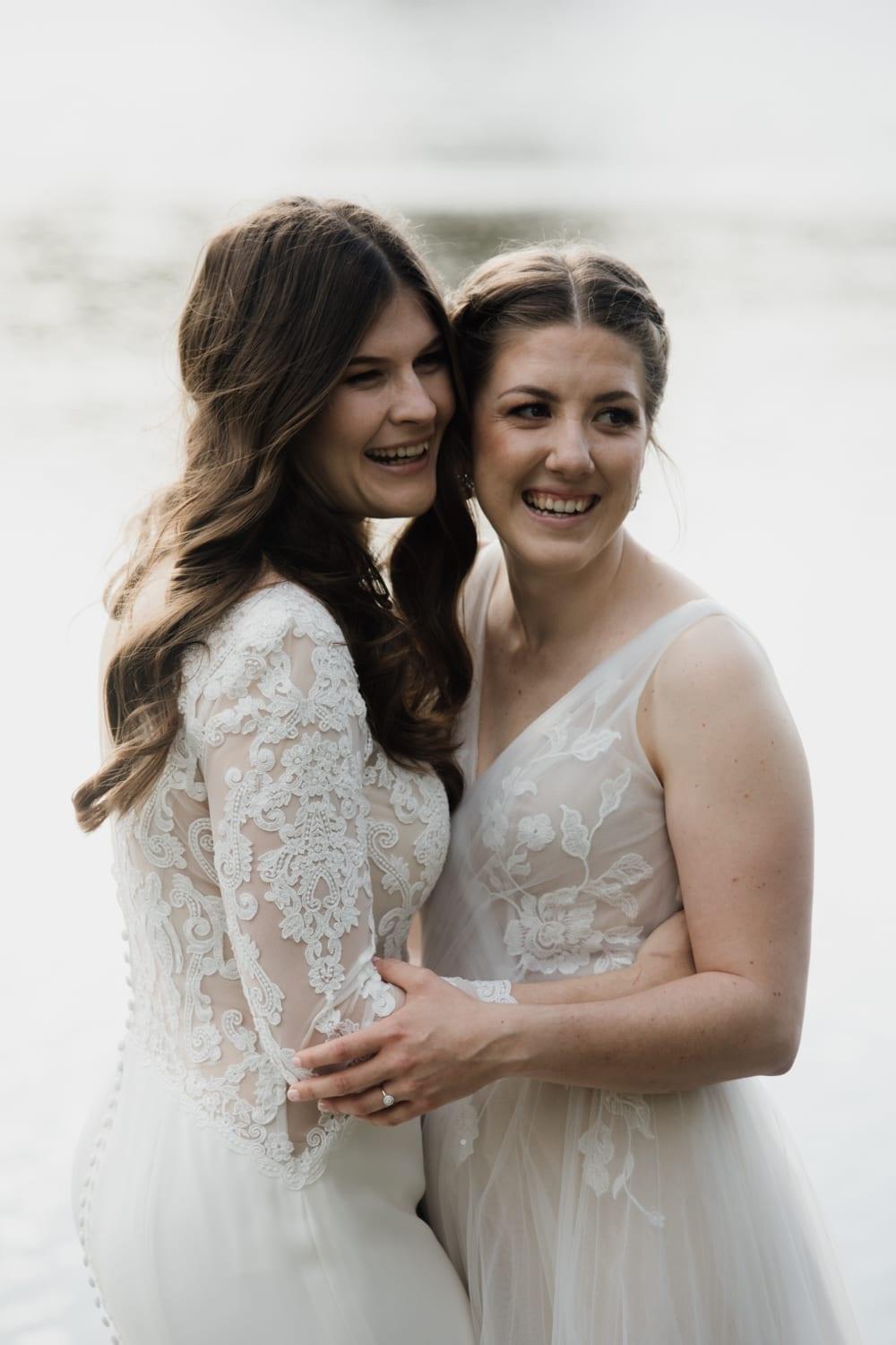 Claire & Nikki - Not One, but Two White Lily Brides - White Lily Couture