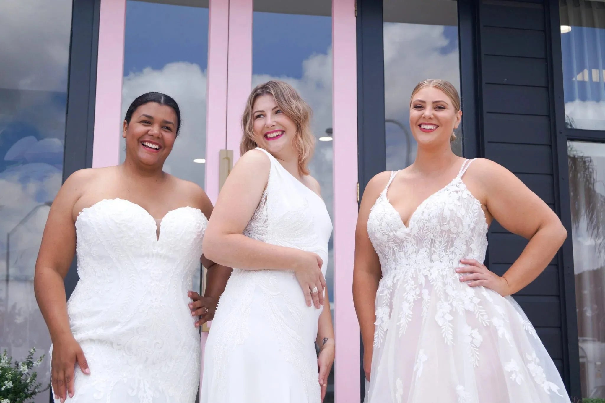 Curve wedding best sale dresses